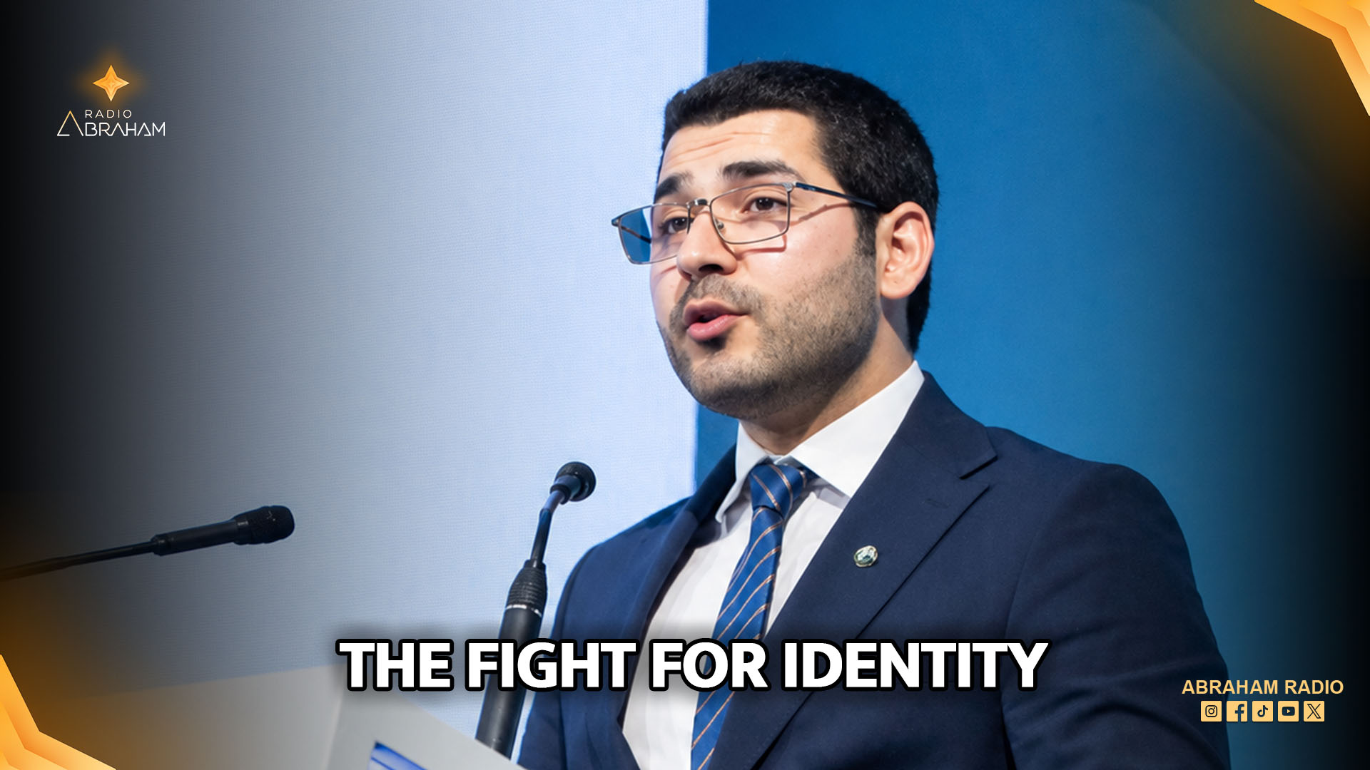 Minority rights activist Aram Aqil speaking about social coexistence, human rights, and identity recognition.