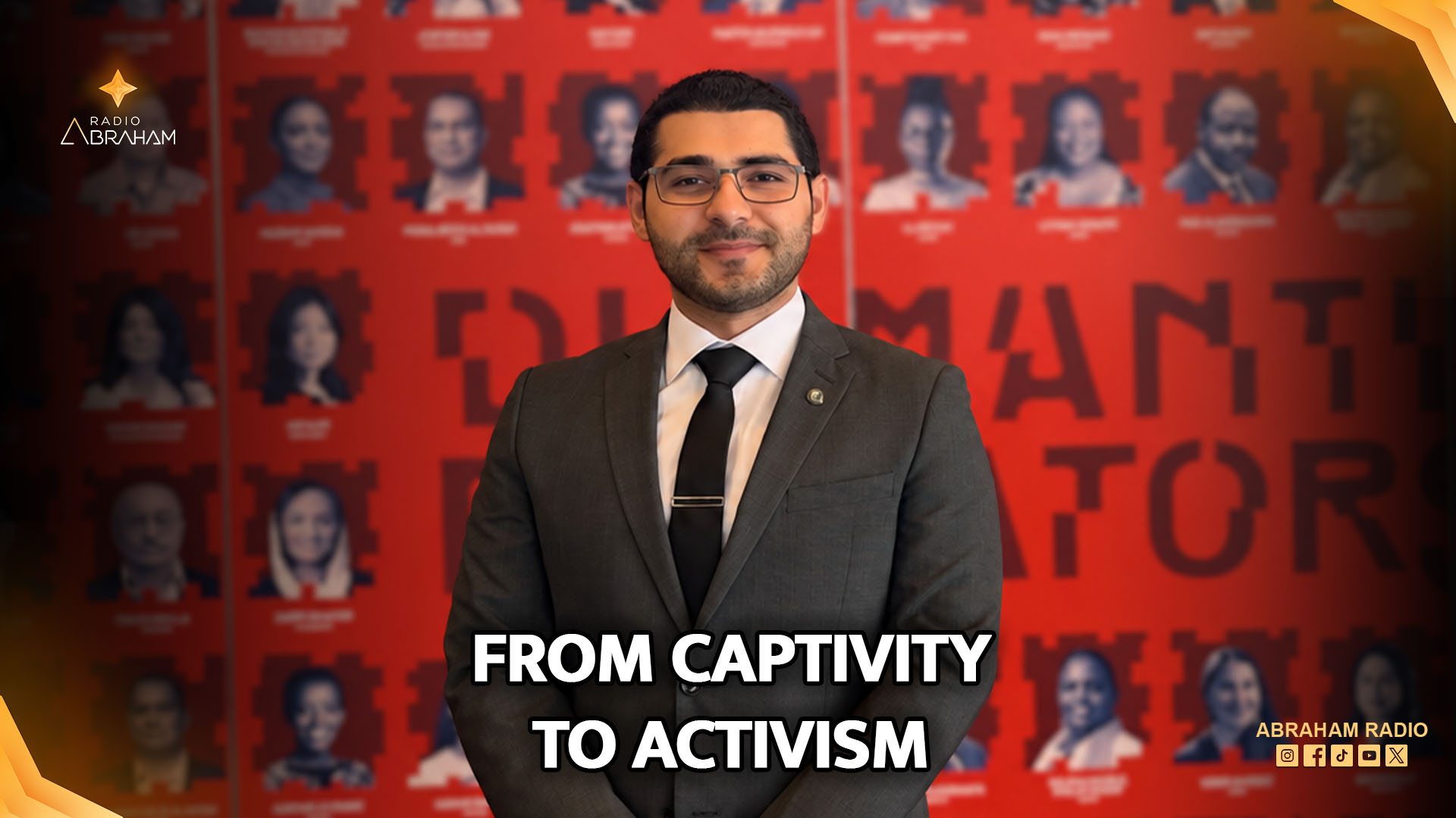 Aram Aqil discussing minority rights and civil society initiatives.