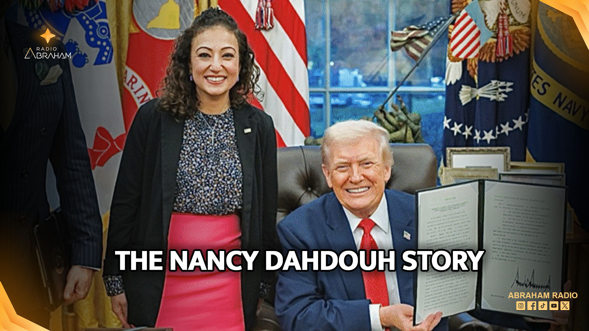 National Security Council Counterterrorism Director Nancy Dahdouh representing leadership and American civil service.
